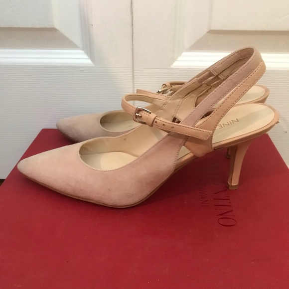 Nine West Pink Suede Pointed Toe  Heel - Picture 3 of 5